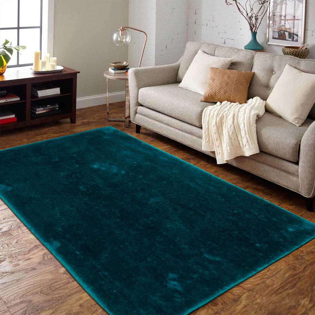 Tapis uni en cachemire brillant