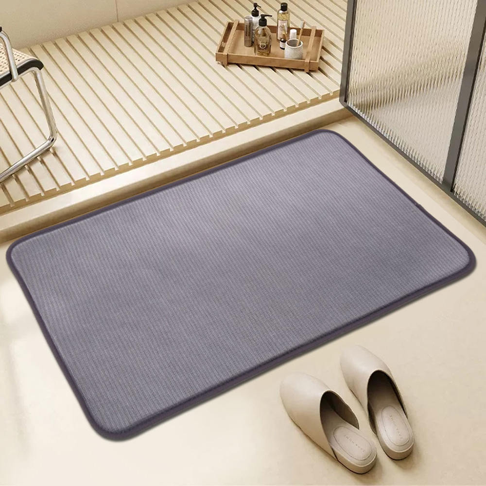 Tapis de bain solide en Couleur de Fil Frais