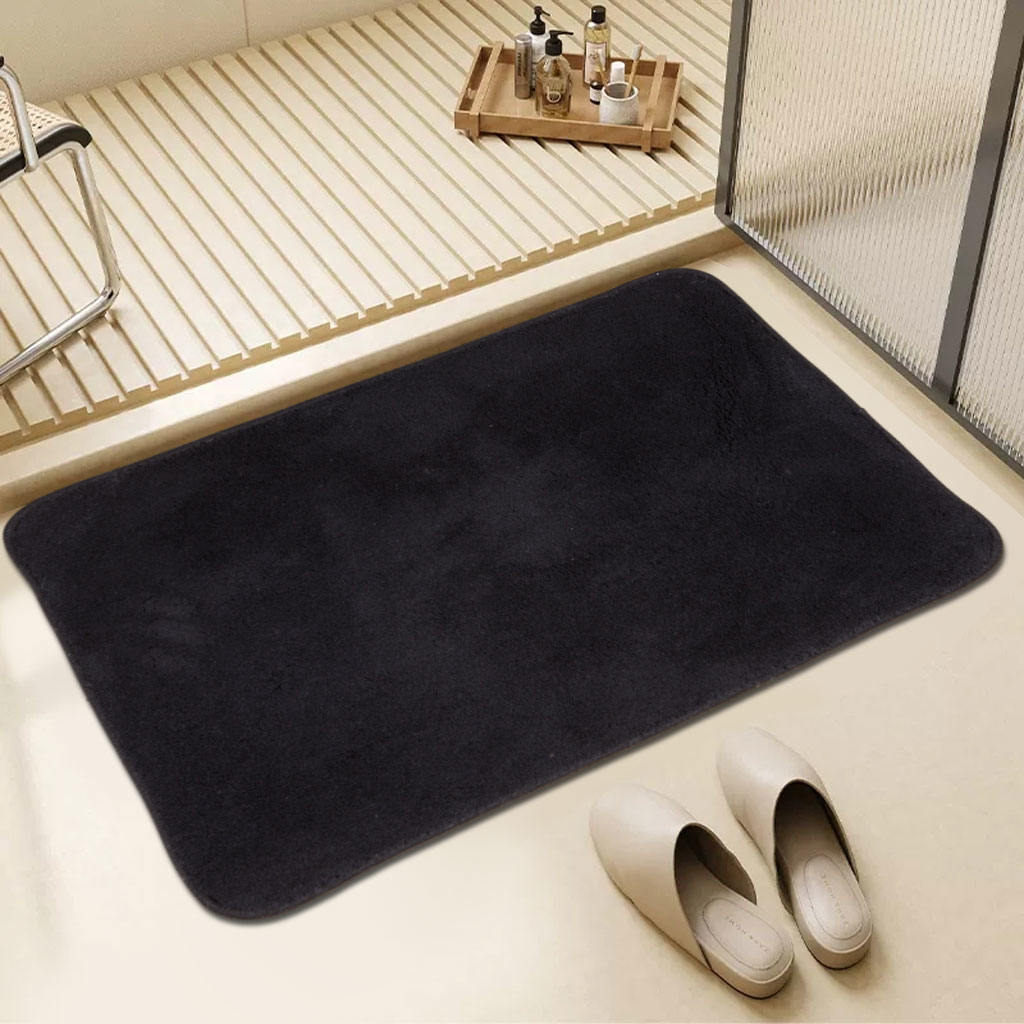 Tapis de bain en velours à poils longs